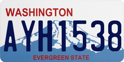 WA license plate AYH1538