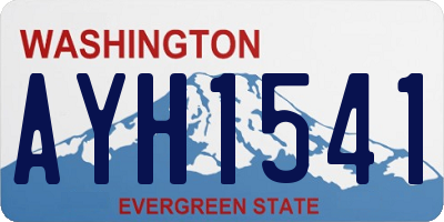 WA license plate AYH1541