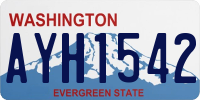 WA license plate AYH1542