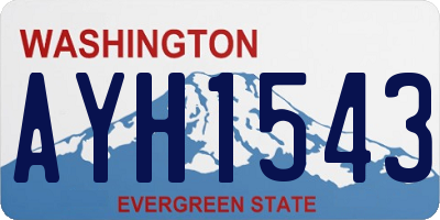 WA license plate AYH1543