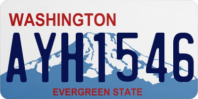 WA license plate AYH1546