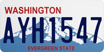 WA license plate AYH1547