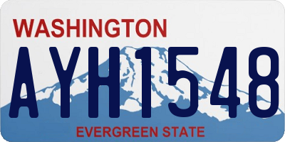 WA license plate AYH1548