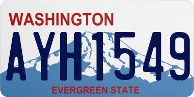 WA license plate AYH1549