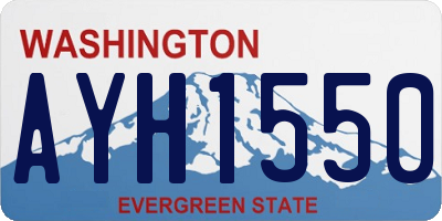 WA license plate AYH1550