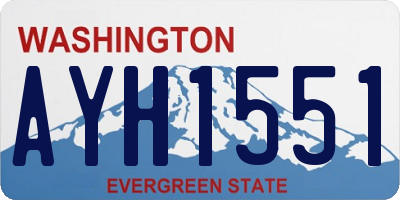WA license plate AYH1551