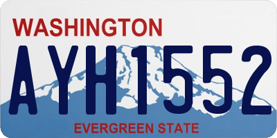 WA license plate AYH1552