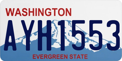 WA license plate AYH1553