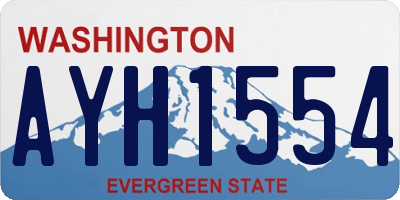 WA license plate AYH1554