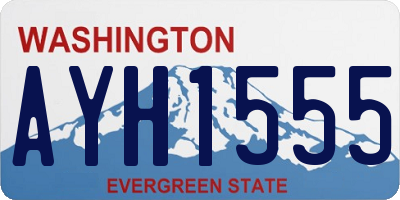 WA license plate AYH1555