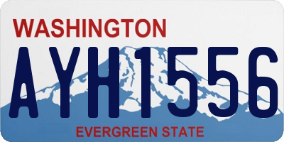 WA license plate AYH1556