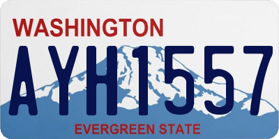 WA license plate AYH1557