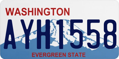 WA license plate AYH1558