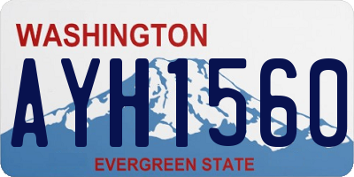 WA license plate AYH1560