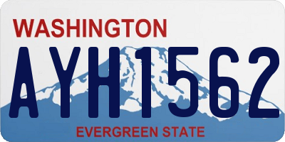 WA license plate AYH1562