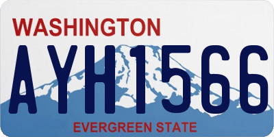 WA license plate AYH1566