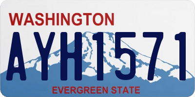 WA license plate AYH1571