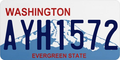 WA license plate AYH1572