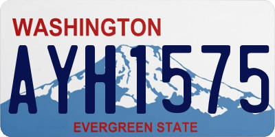 WA license plate AYH1575