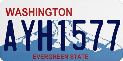 WA license plate AYH1577