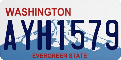 WA license plate AYH1579