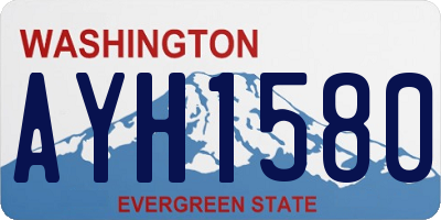 WA license plate AYH1580