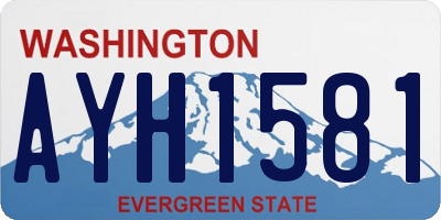 WA license plate AYH1581