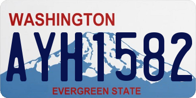 WA license plate AYH1582