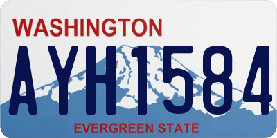 WA license plate AYH1584