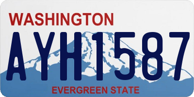 WA license plate AYH1587