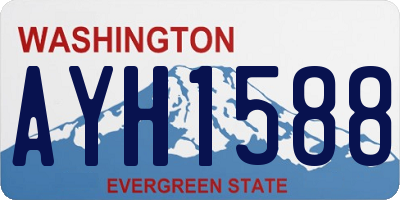 WA license plate AYH1588