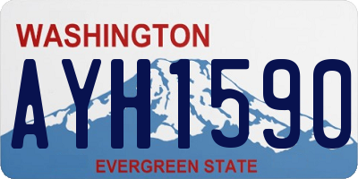 WA license plate AYH1590