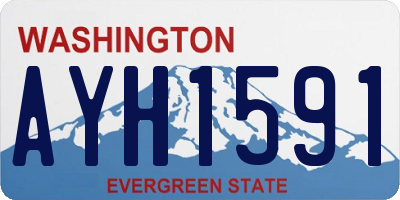 WA license plate AYH1591