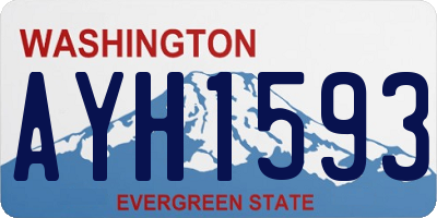 WA license plate AYH1593