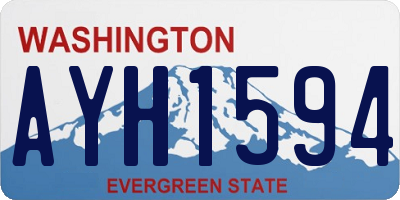 WA license plate AYH1594