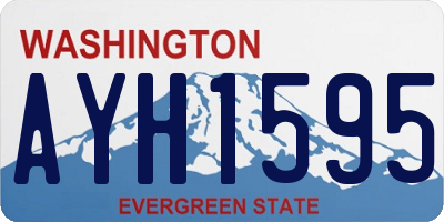 WA license plate AYH1595