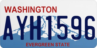 WA license plate AYH1596