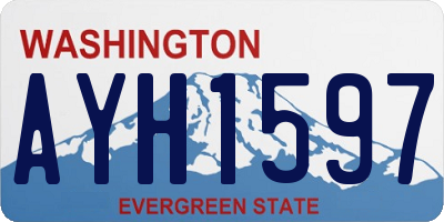 WA license plate AYH1597