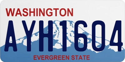 WA license plate AYH1604