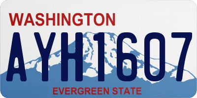 WA license plate AYH1607