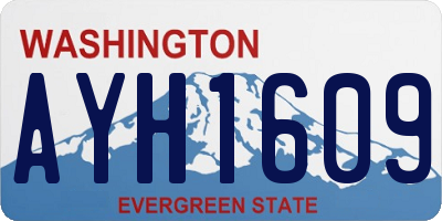 WA license plate AYH1609