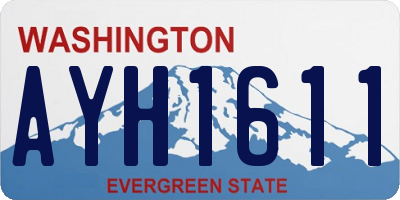 WA license plate AYH1611