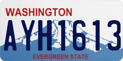 WA license plate AYH1613