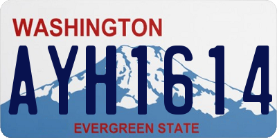 WA license plate AYH1614