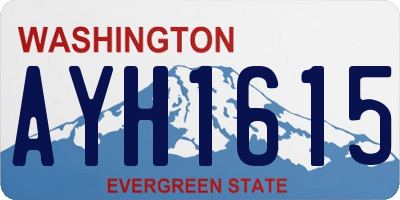 WA license plate AYH1615