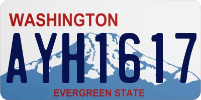 WA license plate AYH1617
