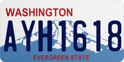 WA license plate AYH1618