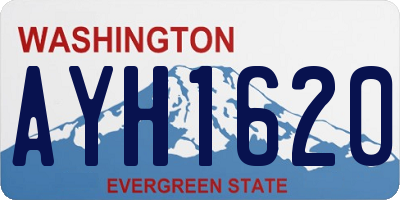 WA license plate AYH1620