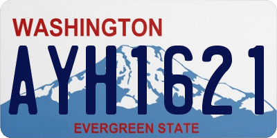 WA license plate AYH1621