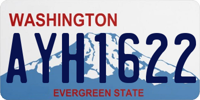 WA license plate AYH1622